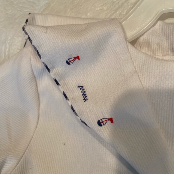 Checked Blue & White Sailor One piece suit - Picture 4 of 8